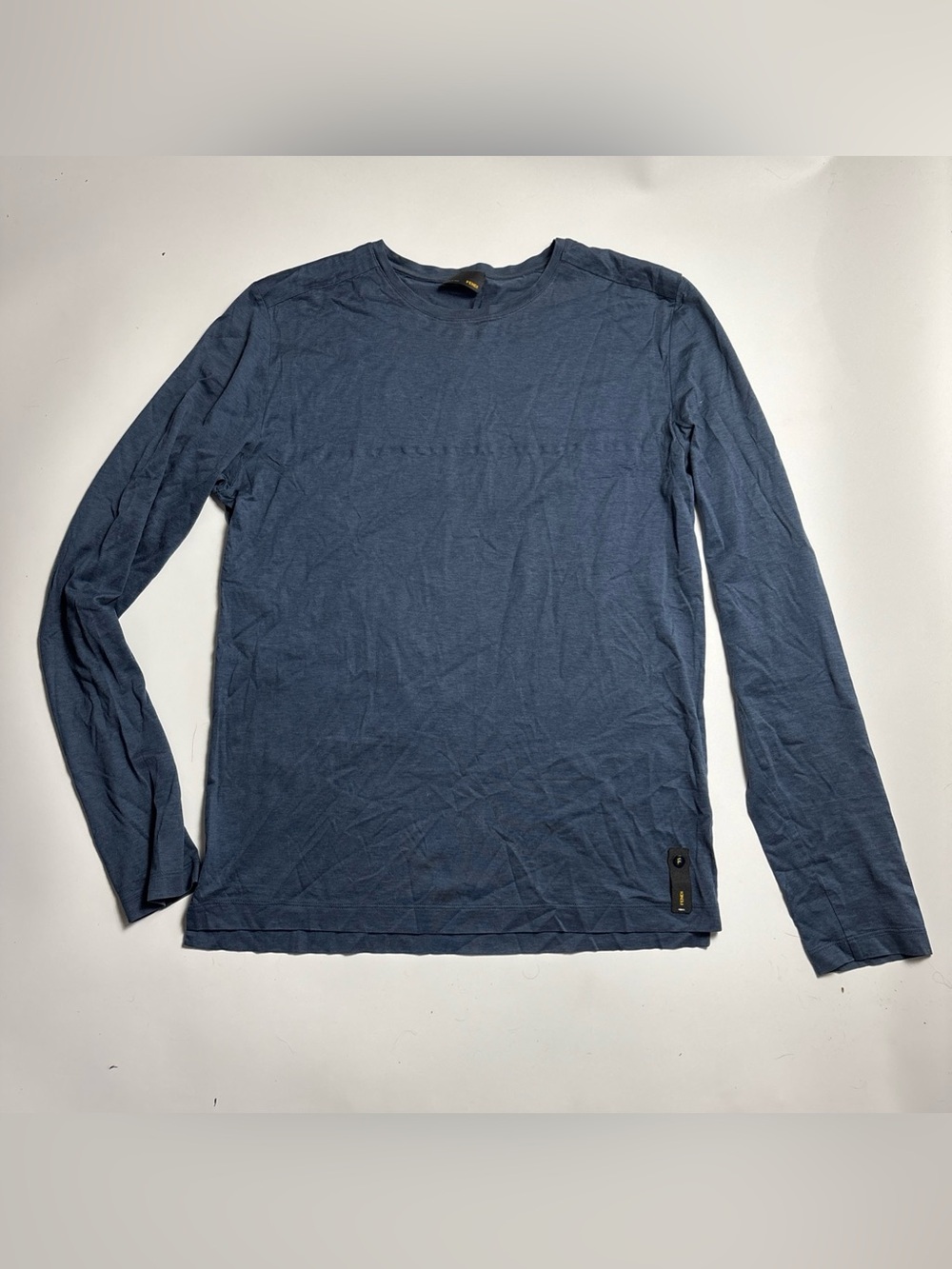Fendi Blue Long Sleeve T-Shirt/ Activewear. Mens Sm Made in Italy